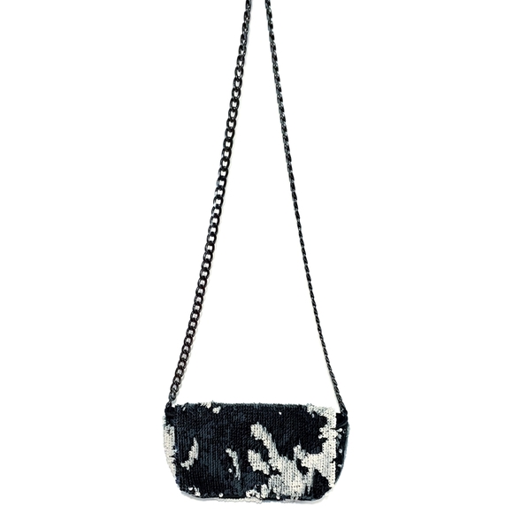 H&M Sequined Black & White Shoulder Bag - Picture 2 of 8